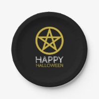 Gold Circlated Pentagram, glückliches Halloween