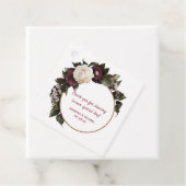 Gold Circle Burgundy und Blush Pink Bloral Wreath Geschenkanhänger (Beispiel)