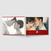 Gold Circle Double Happiness Chinesisches Hochzeit Gästebuch (Voll)