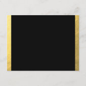 Gold Circle Empfang Card Schwarz/Weiß Streifen Begleitkarte (Rückseite)