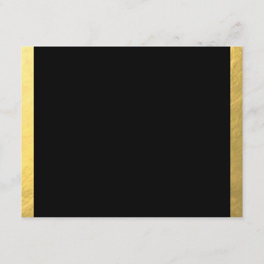 Gold Circle Empfang Card Schwarz/Weiß Streifen Begleitkarte (Rückseite)