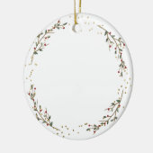 Gold Circle Family Foto Weihnachten Keramik Ornament (Links)