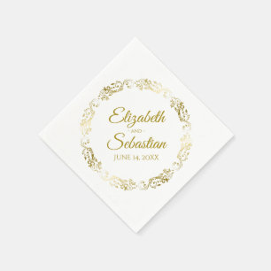 Gold Circle Filigree Elegante Einfache Hochzeit Serviette