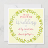 Gold Circle Geblüht mit abgestufter Hintergrundinf Einladung (Vorderseite)