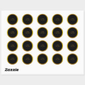 Gold Circle Glitzer Rings Border Minimalistic Runder Aufkleber (Blatt)