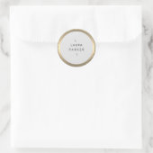 Gold Circle Glitzer Rings Border Minimalistic Runder Aufkleber (Tasche)