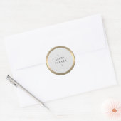 Gold Circle Glitzer Rings Border Minimalistic Runder Aufkleber (Umschlag)