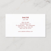 Gold Circle Lila Holz Moderner Schönheitssalon Visitenkarte (Rückseite)