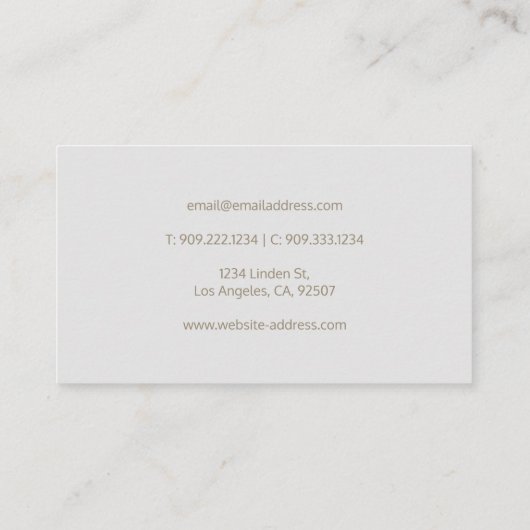 Gold Circle Logo Visitenkarte (Rückseite)