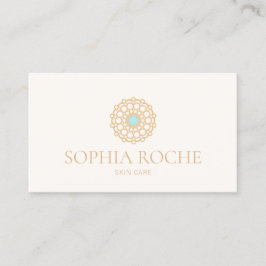 Gold Circle Mandala Logo Beauty Skin Care Wellness Visitenkarte