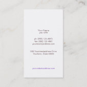 Gold Circle Pattern Lavender Beauty Salon Visitenkarte (Rückseite)