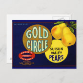 Gold Circle Pears Postkarte (Vorne/Hinten)