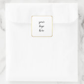 Gold Circle Rings Border Glitzer Custom Logo Class Quadratischer Aufkleber (Tasche)