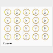 Gold Circle Rings Border Glitzer Custom Logo Class Runder Aufkleber (Blatt)
