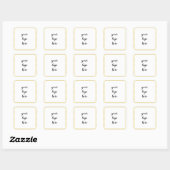 Gold Circle Rings Border Glitzer Custom Logo Quadratischer Aufkleber (Blatt)