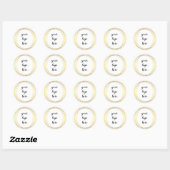 Gold Circle Rings Border Glitzer Custom Logo Runder Aufkleber (Blatt)