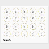 Gold Circle Rings Border Glitzer Custom Logo Runder Aufkleber (Blatt)