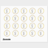 Gold Circle Rings Border Glitzer Custom Logo Runder Aufkleber (Blatt)