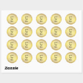 Gold Circle Rings Border Glitzer Custom Logo Runder Aufkleber (Blatt)
