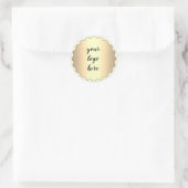 Gold Circle Rings Border Glitzer Custom Logo Runder Aufkleber (Tasche)