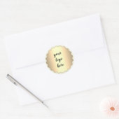 Gold Circle Rings Border Glitzer Custom Logo Runder Aufkleber (Umschlag)