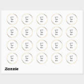 Gold Circle Rings Border Glitzer Custom Logo Runder Aufkleber (Blatt)