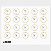 Gold Circle Rings Border Glitzer Custom Logo Runder Aufkleber (Blatt)