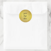 Gold Circle Rings Border Glitzer Custom Logo Runder Aufkleber (Tasche)
