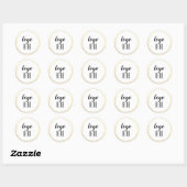 Gold Circle Rings Border Glitzer Custom Logo Runder Aufkleber (Blatt)