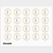 Gold Circle Rings Border Glitzer Custom Logo Runder Aufkleber (Blatt)