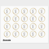 Gold Circle Rings Border Glitzer Custom Logo Runder Aufkleber (Blatt)