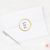 Gold Circle Rings Border Glitzer Custom Logo Runder Aufkleber (Umschlag)