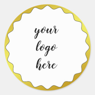 Gold Circle Rings Border Glitzer Custom Logo Runder Aufkleber