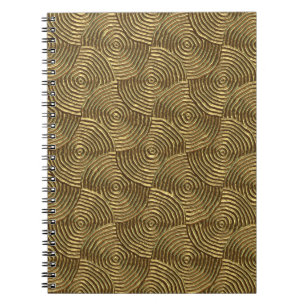 Gold Circle Texture: Abstrakt nahtlos. Notizblock