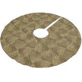 Gold Circle Texture: Abstrakt nahtlos. Polyester Weihnachtsbaumdecke (Schrägansicht)