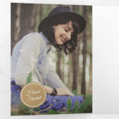 Gold Circles 5-Foto-Abschluss Dreifach Gefaltete Einladung (Innen Erste Seite)