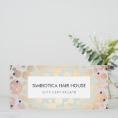 Gold Circles Confetti Salon Wellness-Center Gesche (Stehend Vorderseite)