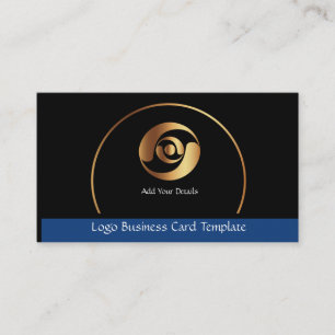 Gold Circles Corporate Logo - einfaches Gold-Logo Visitenkarte