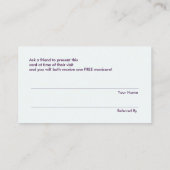 Gold Circles Nail Salon Manicurist-Referenz Empfehlungskarte (Rückseite)