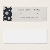 Gold Circles Navy Rose Ohrensichtkarten (Vorne & Hinten)