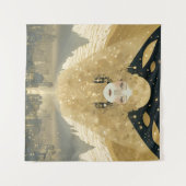 Gold City Angel Tapestry Wandteppich (Vorderseite (Horizontal))