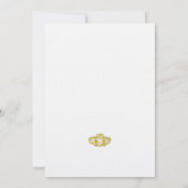 Gold Claddagh Ring Save the Date Karte (Rückseite)
