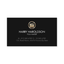 Gold Clapperboard Icon Film Director Visuell Arts