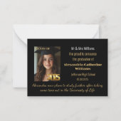 Gold Class of 2025 Abschluss Announcement Card Mitteilungskarte (Vorderseite)