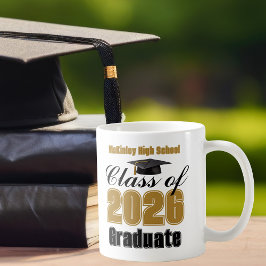Gold Class of 2026 Graduation Keepsake Kaffeetasse