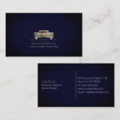 Gold Classic Car Business Card Visitenkarte (Vorne/Hinten)
