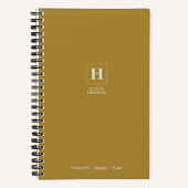 Gold Classic Monogram Notizblock (Vorderseite)