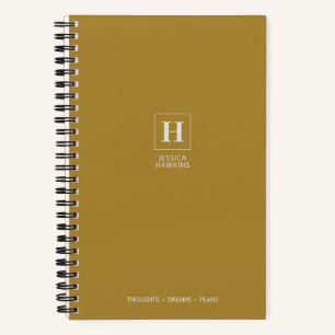 Gold Classic Monogramm Notizblock