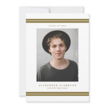 Gold Classic Streifen Moderner Foto Abschluss