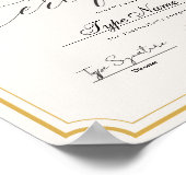 Gold Classic-Zertifikat, Auszeichnung Poster (Ecke)
